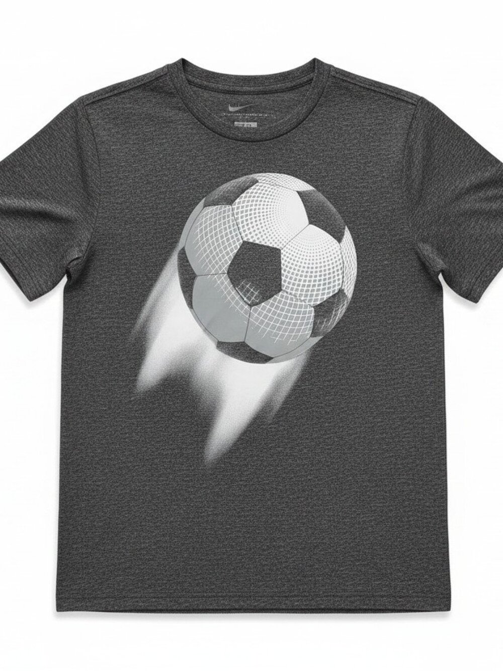 Charcoal Soccer Graphic Kids Tee